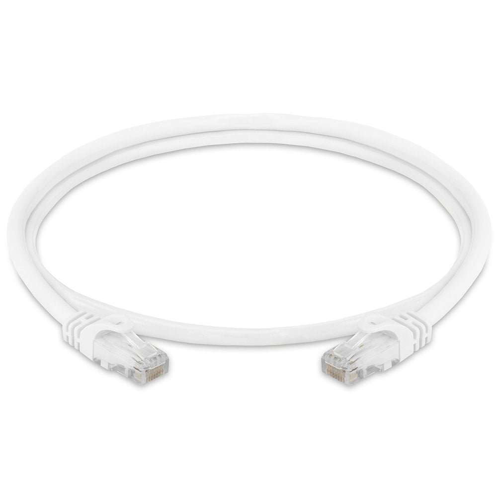 Cmple - 50 Pack Cat 6 Ethernet Cable 3 ft 10Gbps Internet Cables with RJ45 Connectors 550MHz Cat6 Patch Cord for Computer, WiFi Router, Modem - White