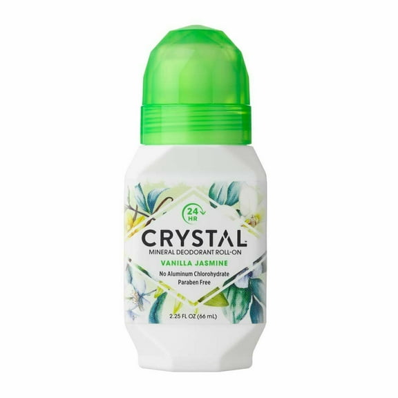 Crystal Deodorant Essence Roll-On 2.25 Ounce Vanilla Jasmine 66ml 2 Pack
