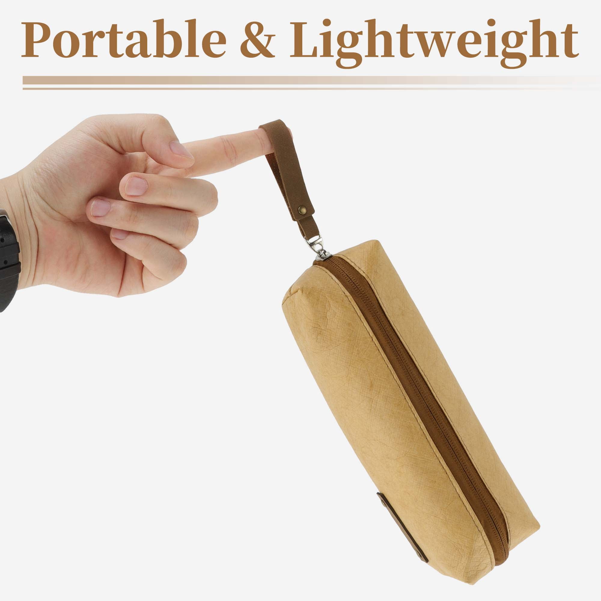 Unique Bargains s Paper Style Aesthetic Pen Bag Organizer Brown