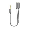 thumbnail image 2 of Gwong Electrónica 3,5 mm 1 macho a 2 puertos hembra Auriculares Micrófono Cable de audio Splitter, 2 of 7