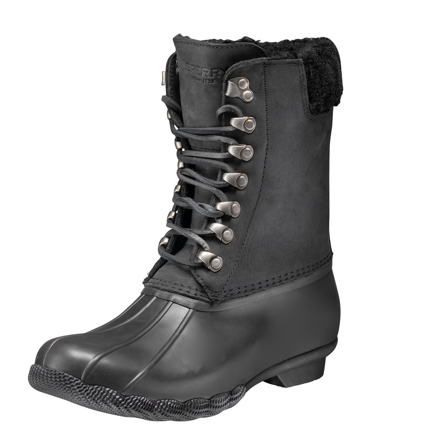 Sperry Women's Winter Boot, Black/White, Women's Sperry® For J