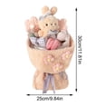 thumbnail image 2 of Rabbit Plush Doll Bouquet, Soft Stuffed Toy Flower Arrangement, Graduation Gift for Girls, Pink, 2 of 5