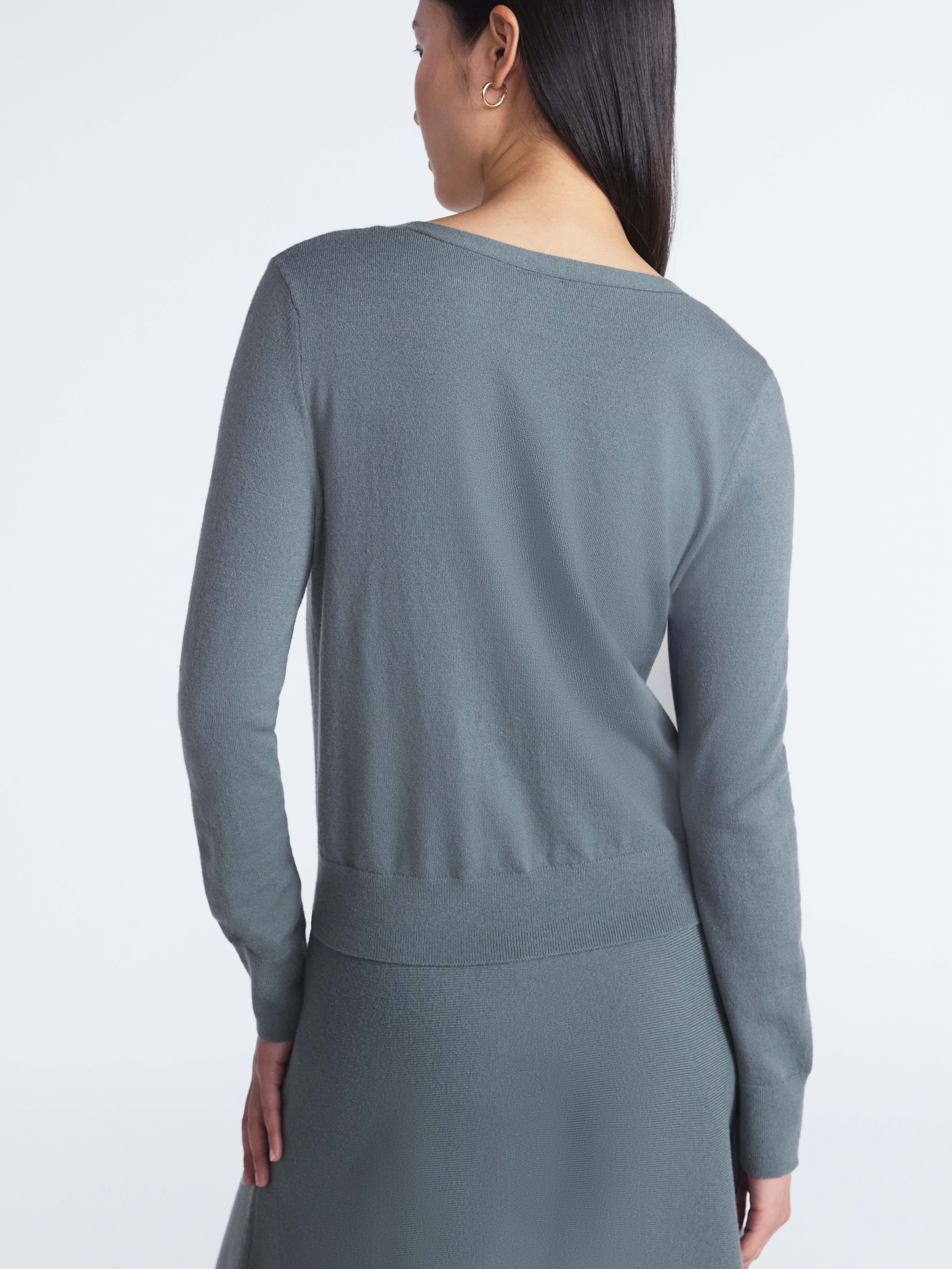 Scoop Women's and Women’s Plus V Neck Cardigan Sweater, Lightweight, Sizes XS-4X