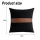 thumbnail image 2 of Juego de 2 fundas de almohada de piel sintética con retales de algodón, fundas cuadradas de decoración moderna, 2 of 5