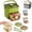 Green, variant on Handled Press- Ice Cube Tray, Portable 48 Compartment Press and Drop Type Ice Cube Maker System with Storage Bin Handle Large Capacity for DIY Whiskey Cocktail Beer