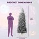 thumbnail image 4 of Historyli Árbol de Navidad de 7,5 pies con luces artificiales de nieve flocadas, base plegable, color blanco y negro, para fiestas en casa y oficina, 4 of 8