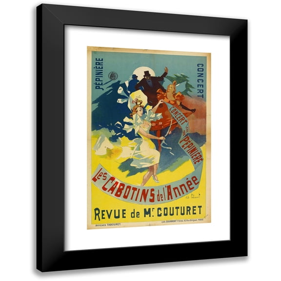 Emile Tabouret 11x14 Black Modern Framed Museum Art Print Titled - Cabotins of the Year (1880-1900)