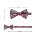 thumbnail image 6 of HISDERN Bow Ties for Men Pre-tied Paisley Bow Ties Pocket Square Set Men's Bowtie Wedding Party, 6 of 7