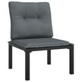 thumbnail image 5 of vidaXL 6 Piece Patio Lounge Set Black and Gray Poly Rattan, 5 of 12
