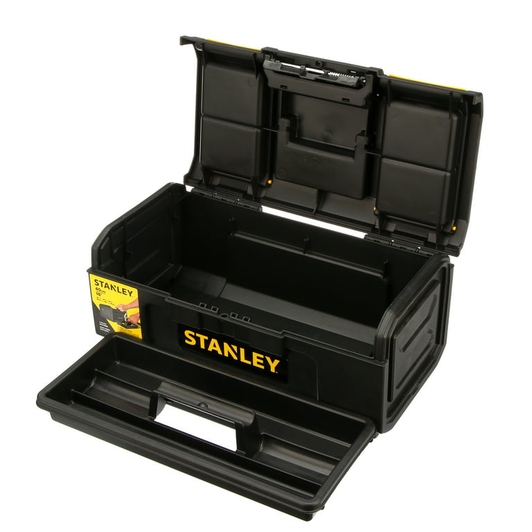 Stanley 21.5-in 3-Drawer Black Plastic Wheels Lockable Tool Box at