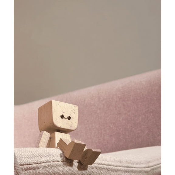 Wooden Bobblehead Figurine for Car Dashboard or Desk - Fun Wobbly Decoration Gift for Office,Home,Kids & Adults - Handcrafted Wooden Man Toy with Shaking Motion - Unique Home & Car Decor