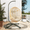 OT014-YELLOW-BEIGE, variant on Bifanuo Swing chair clearance indoor Home Outdoor Egg Swing Chair, Patio Hanging Wicker basket stand with Soft Cushion UV Resistant 350LBS Capacity for Patio Backyard