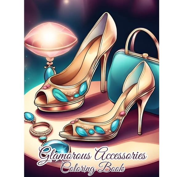 Glamorous Accessories Coloring Book: Unique Accessories Colouring Book for Adults, Teens, Women / Relaxation, Fun, (Paperback)