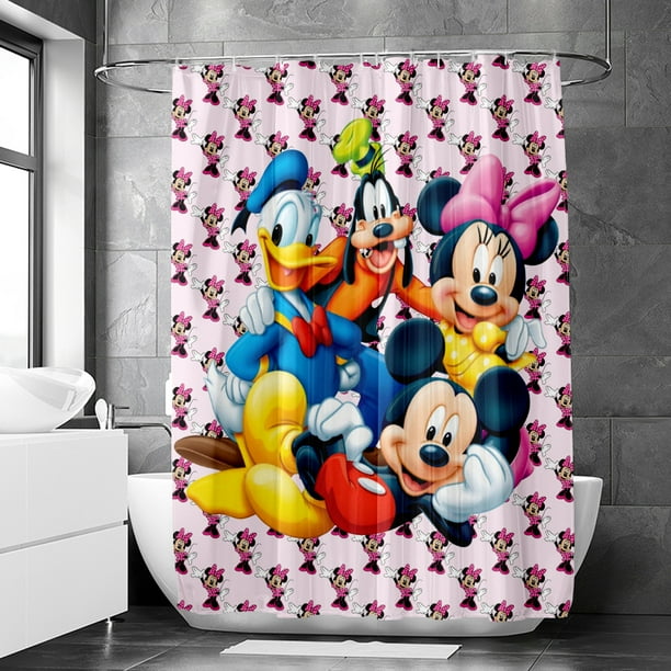 Disney Mickey and Minnie Mickey Mouse Green Leaves Shower Curtain