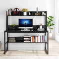 thumbnail image 3 of Tribesigns 47 inch Computer Desk with Hutch and Bookshelf, 3 of 7