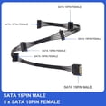 thumbnail image 2 of Divisor de cables de extensión de alimentación SATA a 5 SATA, paquete de 2 unidades YSIUENG, 2 of 7