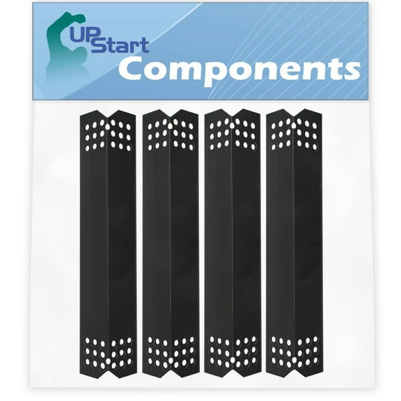 4-Pack BBQ Grill Heat Shield Plate Tent Replacement Parts for Bhg 720-0783H - Old - Compatible Barbeque Porcelain Steel Flame Tamer, Guard, Deflector, Flavorizer Bar, Vaporizer Bar, Burner Cover