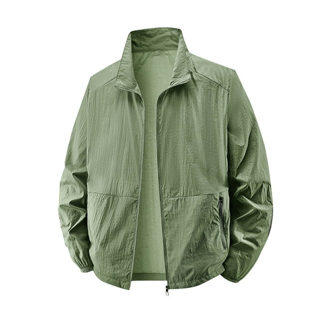 LOVZFMLL Golf Jacket for Men Lightweight Casual Windbreakers Zip Up Spring Fall Golf Coats Outerwear with Zipper Pockets
