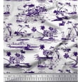 thumbnail image 1 of Soimoi Poly Georgette Fabric Chair,Palm Tree & Yacht Beach Decor Fabric Printed Yard 52 Inch Wide, 1 of 3
