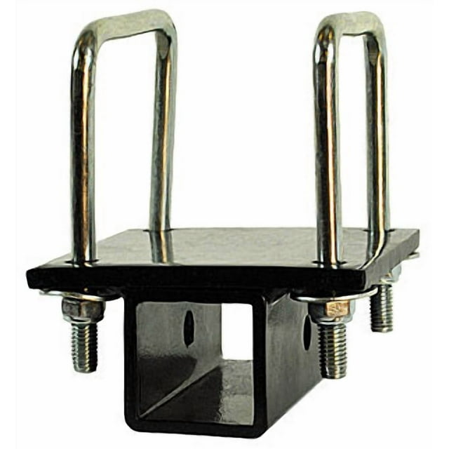 Ultra-Fab Trailer Hitch Receiver Tube Adapter 35-946401 Fits 4 Inch Square RV Bumper; Accepts 2 Inch Carrier Tube; 200 Pound Tongue Weight Capacity; Powder Coated; With Zinc Plated Hardware