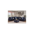 thumbnail image 2 of Devion Furniture Gina Artificial Leather Modular Sectional With Ottoman And Cupholder Console - Black, 2 of 2