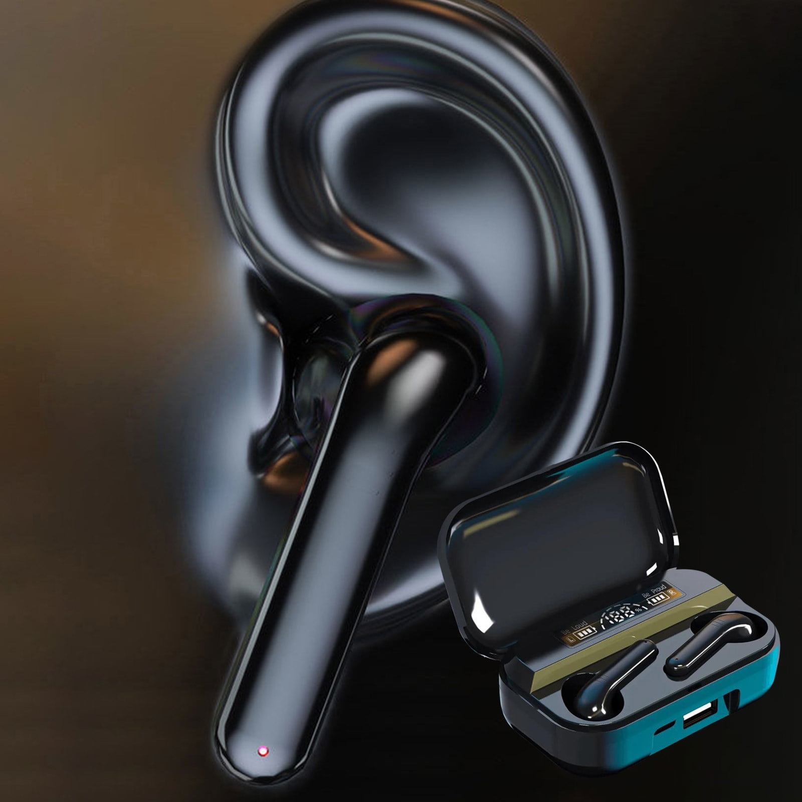 Wireless Earbud Bluetooth Headset 5.2 In-ear Low-latency Binaural Stereo  Digital Display Intelligent Noise Reduction Can Be Used As A Mobile Phone  ...