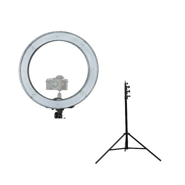 Prismatic 18" Halo LED Ring Light with Dimmer and 6' Light Stand