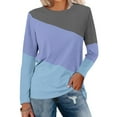 thumbnail image 2 of Lindreshi Long Sleeve Shirts for Women Women's Solid Round-Neck Long Sleeve Top, 2 of 4