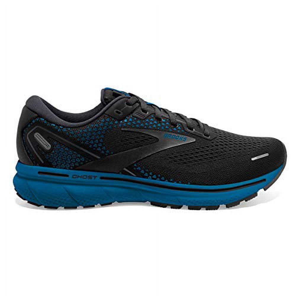 Brooks Ghost 14 Mens Road-Running Shoes - Black/Blackened Pearl/Blue - 10.5