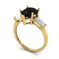 thumbnail image 2 of Three-Stone Engagement Ring for Women - 2.5ct Natural Onyx in 14K Yellow Gold Promise Ring, 2 of 6