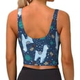thumbnail image 3 of Naloa Alpaca Astronaut in Space Sports Bras for Women, High Support Bra with Removable Pads, Comfortable - X-Large, 3 of 9