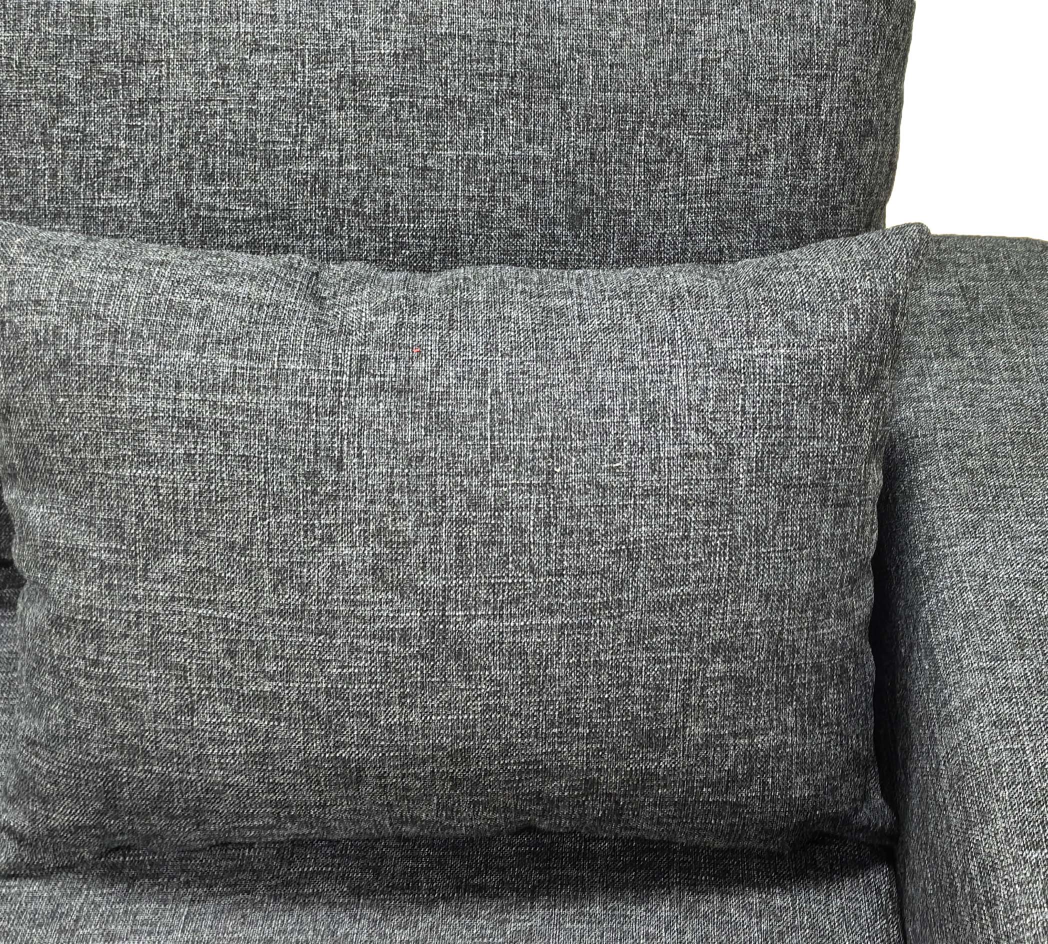 AENKYO 78" Modern Upholstered Sectional Sofa, Loveseat Couch with Deep Cushions and Pillows for Living Room，Dark Gray