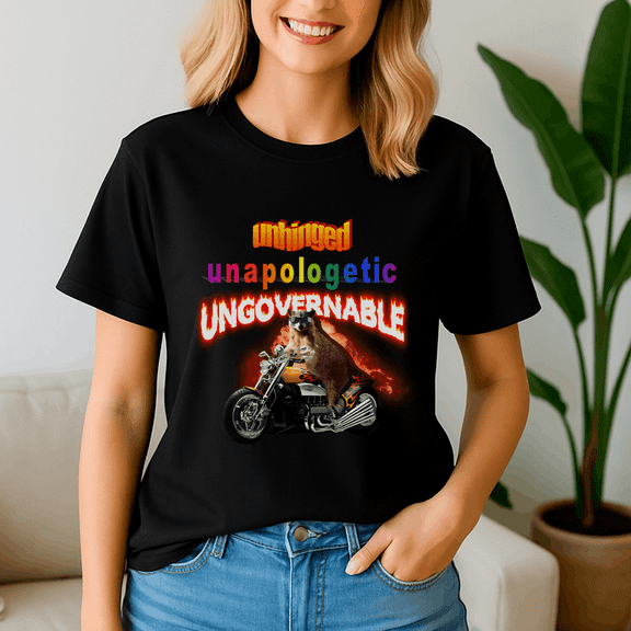 Unhinged Unapologetic Ungovernable Raccoon Shirt, Meme Tee, Trending Tshirt, Raccoon Shirt, Funny Friend Gift
