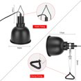 thumbnail image 2 of Lámpara colgante para reptiles con bombilla E27, ideal para tortugas y anfibios, 25W, color negro, voltaje 100V~240V, incluye bombilla, ayuda a sintetizar vitamina D3 y regular la absorción de calcio., 2 of 6