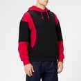 thumbnail image 2 of Sudadera con capucha para hombre, manga larga, bolsillo, cordón, dobladillo elástico, ajuste casual, sudadera para hombre para deporte, negro rojizo M, 2 of 6