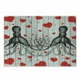 thumbnail image 1 of Love Cutting Board, Sketchy Octopus Animal and Hearts on Grunge Wooden Planks Image, Decorative Tempered Glass Cutting and Serving Board, in 3 Sizes, by Ambesonne, 1 of 2