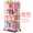Pink, variant on Yeabett Rolling Storage Cart with Lockable Wheels, 3-Tier Sturdy Shelving Unit for Home, Craft Room, or Garage, Easy-to-Assemble Mobile Caddy with Large Capacity,Black