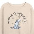 thumbnail image 3 of Disney Winnie The Pooh - Eeyore Winter Is Wonderful Christmas - Women's Lightweight French Terry Long Sleeve Shirt, 3 of 5