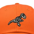thumbnail image 2 of Dalix Fossil Embroidered Dinosaur T Rex Cotton Dad Hat Baseball Cap Adjustable Mens in Orange, 2 of 5