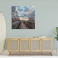 thumbnail image 2 of Cloudy Coastal Boardwalk View Coastal Photograph Gallery Wrapped Canvas Print Wall Art, 2 of 7