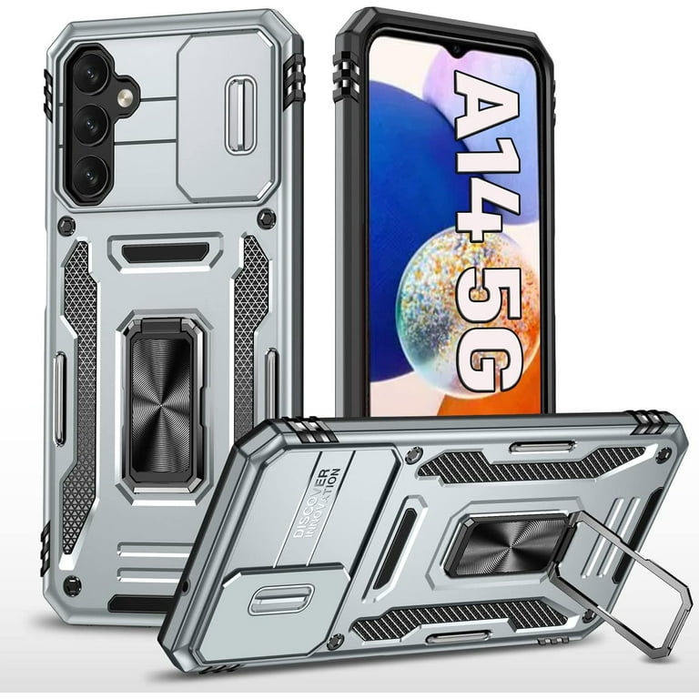 A 14 5G Case for Samsung Galaxy A14 5G Case, with Camera Cover and  Kickstand [Military Grade Drop Tested] Shockproof Slim Protective Case 6.6  inch-Black - Walmart.com