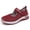 Red, variant on Women's Strap Sneakers - Breathable Sole & Upper, Soft Cushioned Low-Top Casual Shoes Suitable for Spring/Summer, Soft-Soled Comfortable Walking, Gym, Casual Attire, Women Shoes