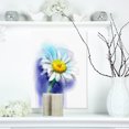 thumbnail image 1 of White Gerbera Daisy in Blue - Large Flower Canvas Wall Art, 1 of 3