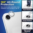 thumbnail image 2 of for iPhone 16e Tempered Glass Camera Lens Protector, Luxury Slim Fit Anti-Scrach Anti-Fingerprint Anti-drop Dust-proof Lens Film for iPhone 16e, Silver, 2 of 5