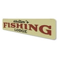 thumbnail image 4 of Fishing Lodge Name Novelty Sign, Metal Wall Decor - 4x18 inches, 4 of 4