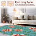 thumbnail image 2 of Ultra Soft Area Rug, Artisan Boho Blooms Featuring Interlocking Wildflower Petal Arrangements, Non Slip, Stain Resistant, Washable Area Rugs for Living Room, Bedroom(Pink, 6X6), 2 of 8