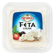 President All-Natural Feta Cheese Block, 8 oz (Refrigerated)