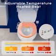 thumbnail image 2 of Asiento de inodoro calefaccionado Clirass alargado con 3 niveles de temperatura y luz nocturna, 2 of 7