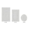 thumbnail image 2 of Better Trends 3 Piece Bath Rugs Set 100% Cotton U-Shape Toilet Mat Soft, Water Absorbent Reversible Machine Washable for Bathroom Decor Tub Shower Toilet Base White Lux Collection, 2 of 4