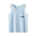 thumbnail image 1 of Chemises pour Garçons Sans Manches Col Rond Couleur Unie Été Cool T-Shirts Amples pour Garçons 2-3 Ans, 1 of 5